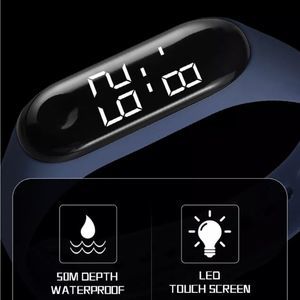 Men's Unisex Digital Black Sport Time Date Wrist Watch Waterproof CLOSEOUT